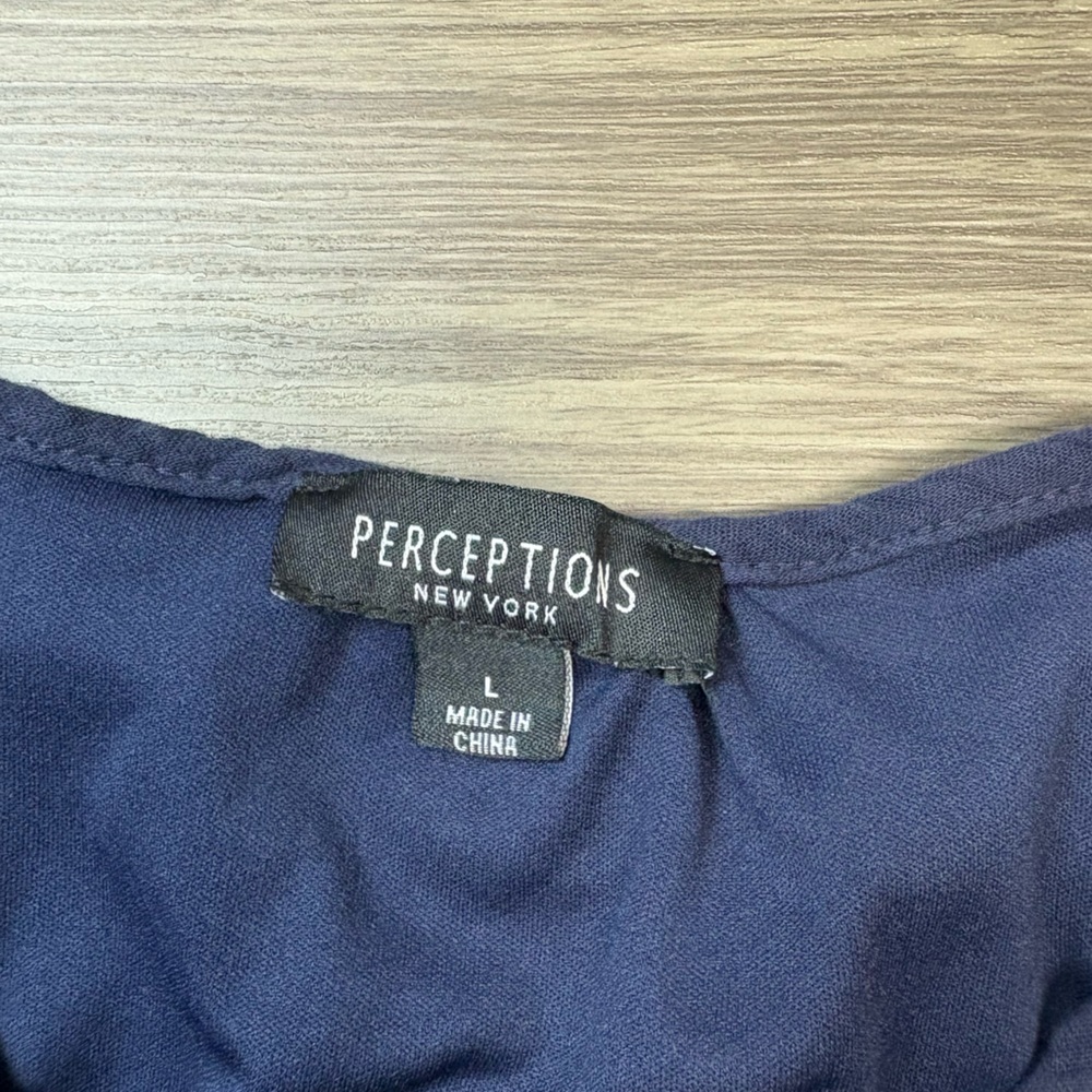 Perceptions New York Navy Dress Size Large - Picture 4 of 6